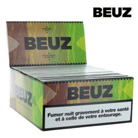 BEUZ - Boite de 50 carnets de feuilles SLIM marron